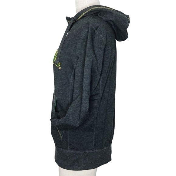 UO University of Oregon Ducks Hoodie S * Full Zip Hooded Sweatshirt Jacket Gray - Picture 4 of 6